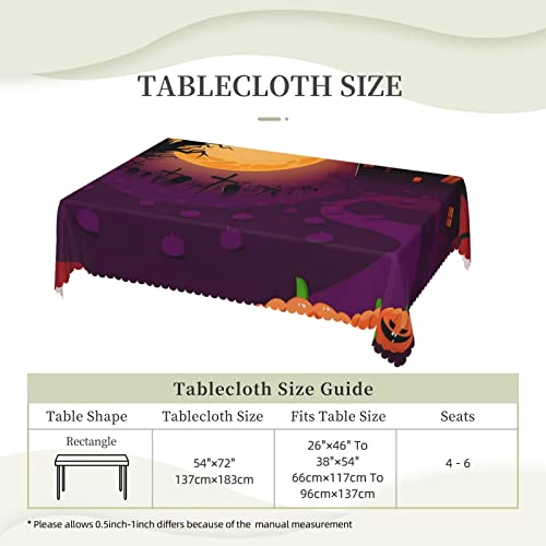 Nappe imprimée Happy Halloween lavable et résistante aux plis