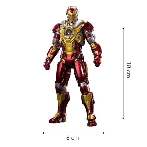 Image of ZD Toys Action Figure - 7 Inch Iron Man Mark 17 Heartbreaker Armor, 1 /10 Scale, Interchangeable Hands, Blast Effects, Display Stand & Durable PVC Build, Ideal Gift, Ages 15+ Years