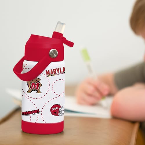 Image of Logo Brands NCAA Mascot Stainless-Steel Kids Bottle -Soft Silicone Mouthpiece, Easy To Carry, Kid-Friendly Design- Great For School & On-The-Go