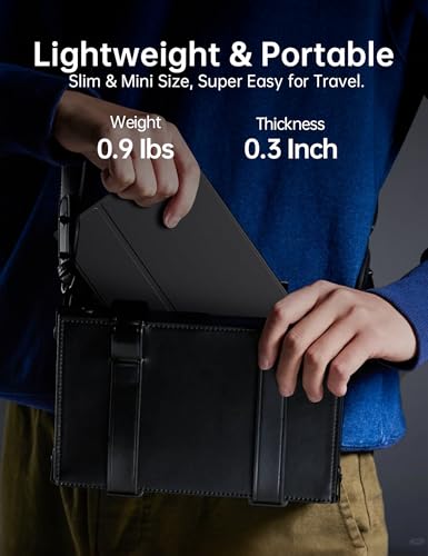 Image of Small Portable Monitor 10.5 inch 1920x1280 FHD 400Nits Eye Care Mini Travel Monitor w /Smart Cover & Speaker, HDR Portable Gaming Display, USB C HDMI External Screen for Laptop Switch, PS5 /4