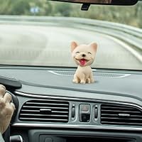 Nankoyal Bambola Cane Che Annuisce Per Auto, Ornamenti Per Cani, Testa Bobble Per Cruscotto Auto, Ornamenti Per Cani, Testa Oscillante, Cani In Resina, Artigianato Creativo Per Cruscotto