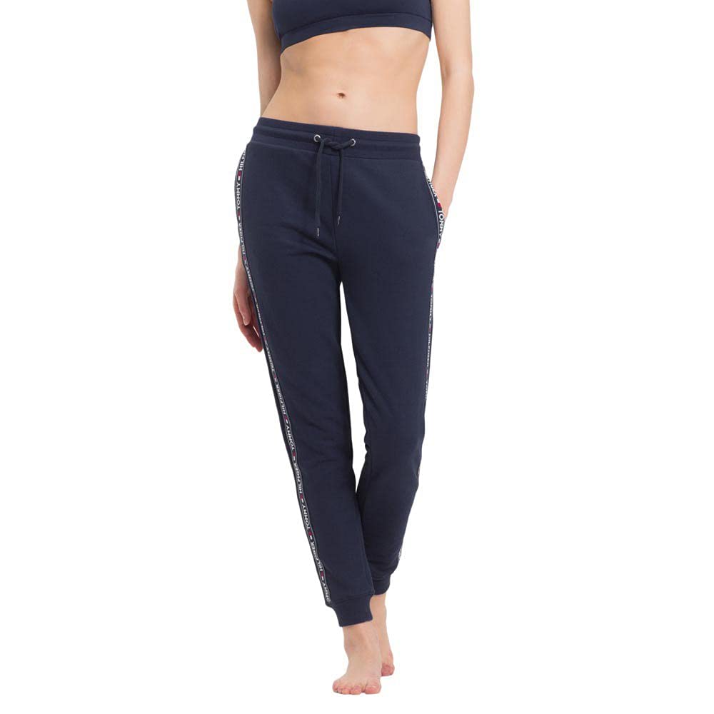 Tommy Hilfiger Damen Jogginghose Sweatpants Lang, Blau (Navy Blazer), XS