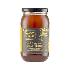 Honey and Spice Pure Raw Wild Honey (500g) | Single Origin honey From the forests of South India With No Added Preservatives | 100% Raw and Pure | Unblended and Unpasteurized | Natural and Original | Unprocessed | No Added Sugar | FDA certified