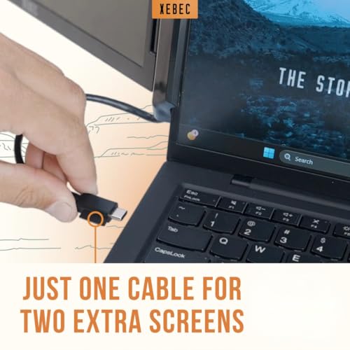 Image of Xebec Tri-Screen 3 for Mac | Laptop Screen Extender for MacBook w /Adapter