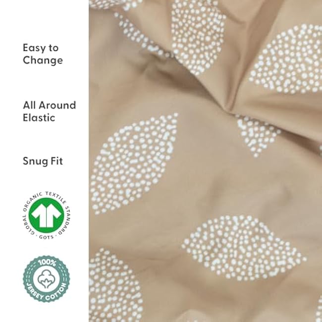 The Peanutshell Baby Bassinet Sheets 4-Pack - Soft, Oval & Fitted Baby Girls or Boys Sheet, Rectangle, Fitted Covers for Crib, Halo Bassinet Mattress - Safari Neutral