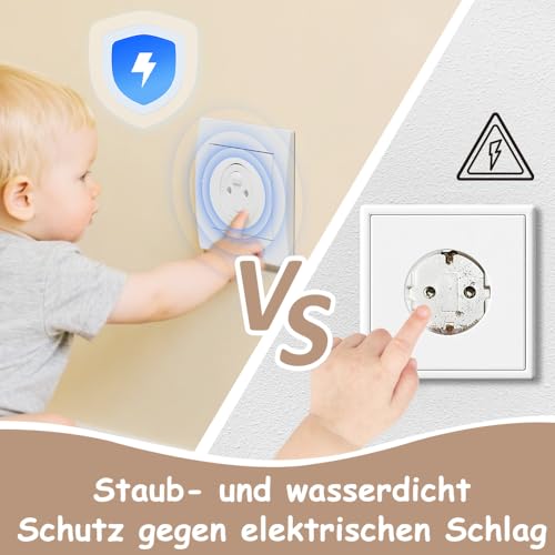 Safetydad Kindersicherung Steckdose – 20 Stück Kindersicherung für Steckdosen Typ E/F, Schutz vor Stromschlag, ohne Werkzeug abnehmbar… – Ansicht 2