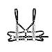 Freebily Damen PU Leder Brust Harnss Body Körper Geschirr Punk Rock Harness Gürtel Cage BH Taillengürtel mit Metallkette Quaste Clubwear Kostüm Zubehör Typ B One Size