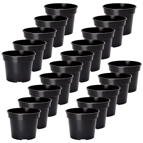 Garronda Macetas De Producción Macetas Redondas Para Plántulas De Flores Y Plantas Gd-0025 20 Piezas Negro, 19 Cm H 15 Cm Garronda Macetas De Producción Macetas Redondas Para Plántulas De Flores Y Plantas Gd-0025 20 Piezas Negro, 19 Cm H 15 Cm