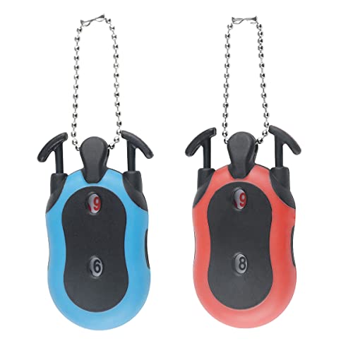 Dispositivo de marcación para golf SEACLOUD, contador de golpes, contador de puntuación con dos dígitos, paquete de 2 unidades (azul + rojo) miniatura 1
