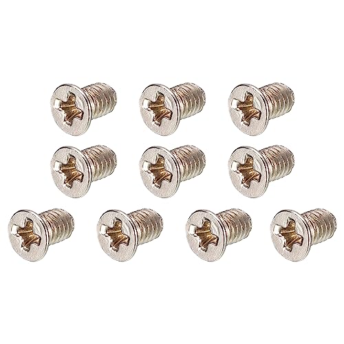QUARKZMAN M3 x 4.8mm Computadora Tornillos x 300uds Metal Plana Cabeza Perno cruzado Sujetador para Hogar Oficina Computadora Estuche Herramienta HDD PC Ventilador TV Interruptor, [Plata]