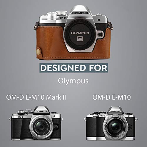 Mega Gear Olympus Om-D E-M10 Mark Ii Pu Leather Camera Case, Light Brown (Mg971) #TOP4
