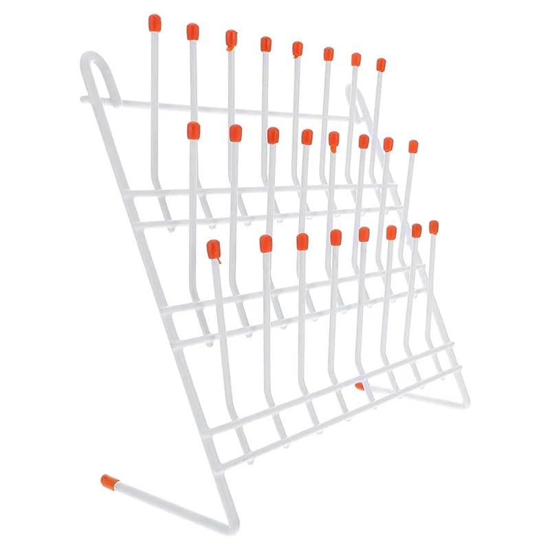 Lab Drying Rack with 24 Pegs - Wall Mount/Freestanding Glassware Drying Rack for Laboratory Use