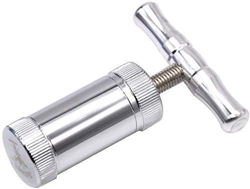 FlySkip T Press Tool 3.5 inch Press Pollen T Shape Tool Heavy Duty Durable Herb Metal Cylinder