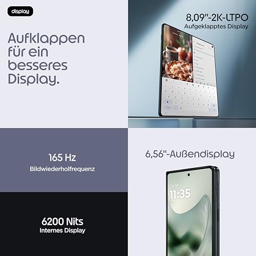 Motorola Razr Foldable Smartphone 50-MP-Kamera 16-512 GB blackendblue