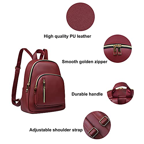 Sac à dos en cuir PU imperméable et léger avec compartiments sécurisés