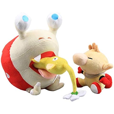 uiuoutoy 6.5" Captain Olimar & 10'' Bulborb Chappy & 6'' Yellow Flower Plush Set of 3 pcs Cover