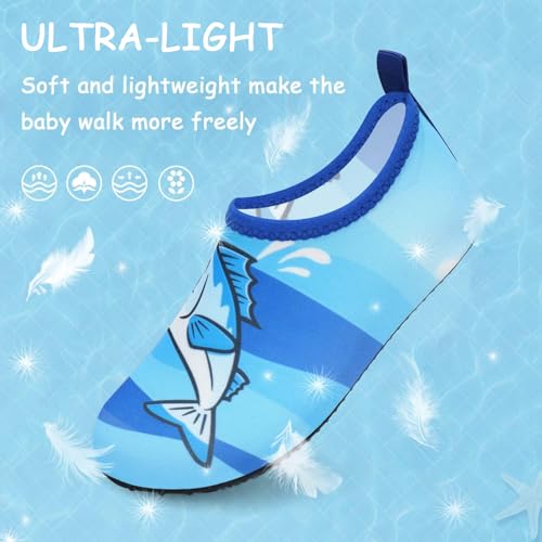 Image of ANLUKE Kids Boys Girls Water Shoes Barefoot Aqua Socks Fast Dry Beach Swim Outdoor Sports Shoes for Toddler