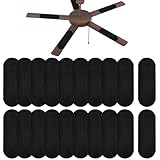 Medoore 20pcs Ceiling Fan Blade Filters Carbon Air Filters for Ceiling Fan Fan Air Purifier Pads Coconut Carbon Ceiling Fan Air Filter for Home and Office