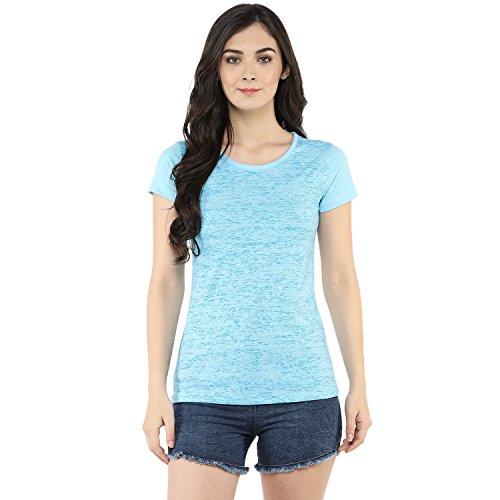 Image of Modeve Women Printed Cotton Blend Half Sleeve Round Neck T-Shirt for Summer