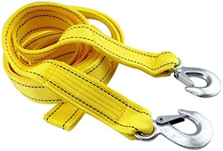 Queiting 5M Tow Rope 11000 Lb Towing Pull Strap Belt Heavy Duty Car Tow Rope Straps Offroad Recovery Up to 5 Tonnes for Cars with 2 Shackles