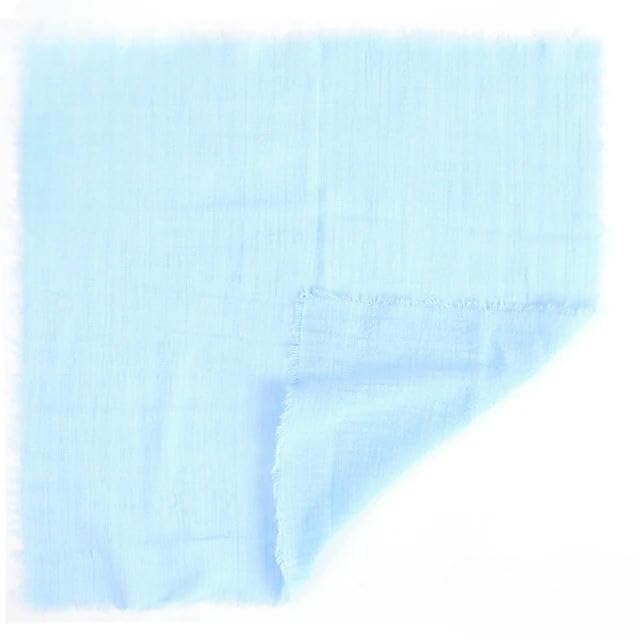 Serviettes en gaze de coton bleu ciel pour table à manger et buffet rustique