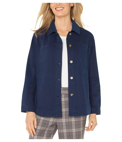 Liverpool Women's Lofty Soft Denim Button Down Shirt Jacket