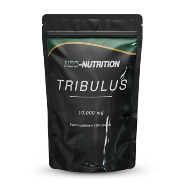 Tribulus Terrestris Extract 10 000mg Super Strength 95% Saponins 60 Vegan Capsules Resealable and Recyclable Pouch NEO