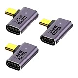 日本の中小企業 USB-C オス メス 変換アダプタ USB4 Thunderbolt 3 40Gbps PD 240W 5A 8K@60Hz 4K@60Hz 高速通信 映像出力 データ転送 高速転送 急速充電 充電 ストレート L字 小型 90°Type-C タイプC 変換アダプター 延長コネクタ uc240 (240W・40Gbps, Bタイプ(3個))