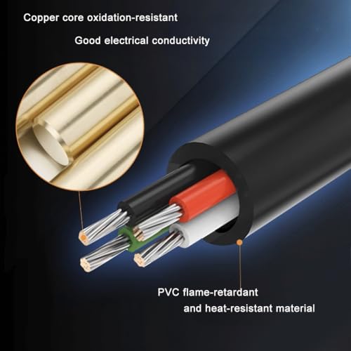 Cable conector aviación GX16 4 pines hembra 2 m miniatura 6