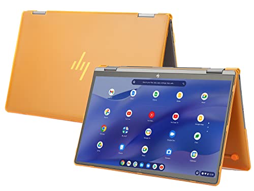 mCover Hard Case Compatible ONLY for 2023~2024 14" HP Chromebook x360 14C-CD0000 Series Laptop Computers (NOT Fitting Any Other HP Chromebook & Windows laptops) - Orange -  mCover-HP-CB-x360-14C-CD0000-Orange