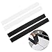 DBAILY Lot De 2 Joint Silicone Gap Cover Plan De Travail Cuisine Coque en Silicone Réchaud Comptoir pour Four Qui Permet De Sceller Les Espaces Entre La Cuisinière Et Le Comptoir(Noir Blanc)