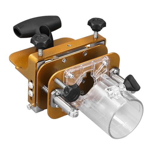 Stainless Steel Slotting Locator Positioner Mortising Jig 2 in 1 Mortising Tool for Woodworking Routers with Adjustable Width Depth and Height