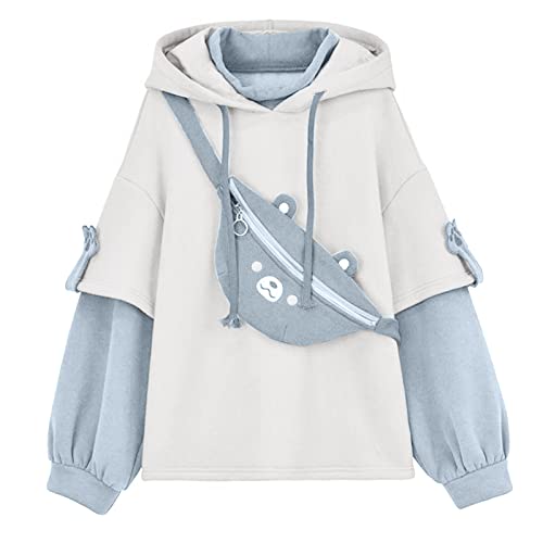Idée cadeau ado fille : sweat à capuche kawaii complet avec son sac