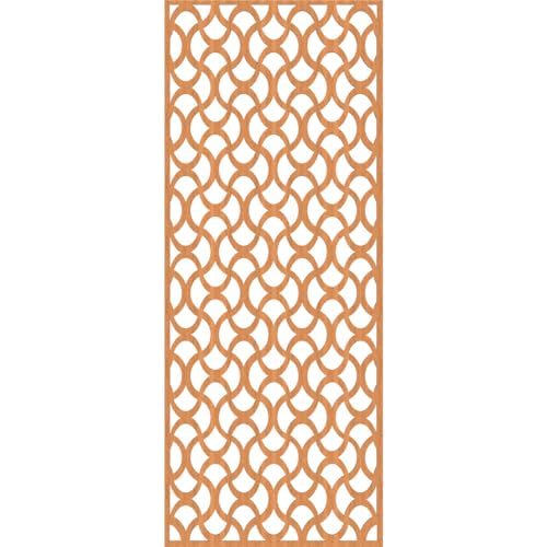 Image of 25 3 /8 inchW x 64 3 /8 inchH x 1 /4 inchT Resort Decorative Fretwork Wood Wall Panels, Cherry