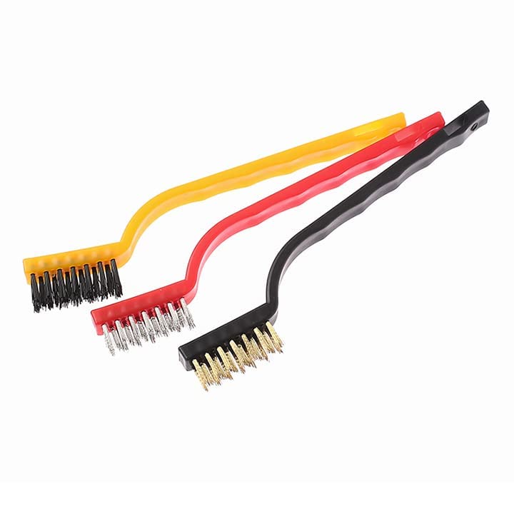 Decorcrafts� Mini Wire Brush Set Nylon, Brass and Stainless Steel Wire Brush -3 Pieces Set (B08KMCDFZ4) Amazon Price History, Amazon Price Tracker