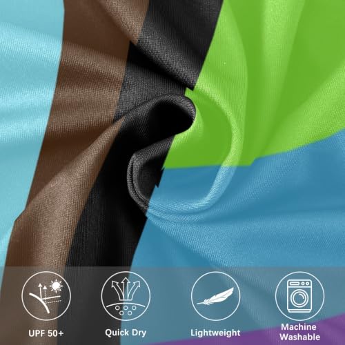 Camisa negra con bandera de orgullo arcoíris transpirable de manga larga 6