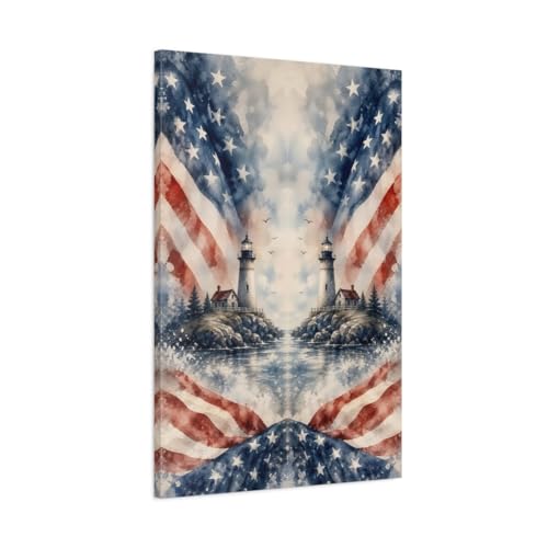 Tableau phare mer en toile triptyque decoration grand format pour salon de 60x90cm