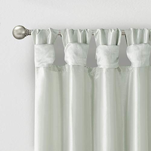 Madison Park Aqua Curtains for Living Room Transitional Fabric Curtains for Bedroom Emilia Solid Window Curtains, 50X95, 1-Panel Pack - Image 3