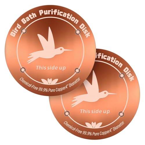Plaque en cuivre de purification eau trouble pour bains d'oiseaux - 7