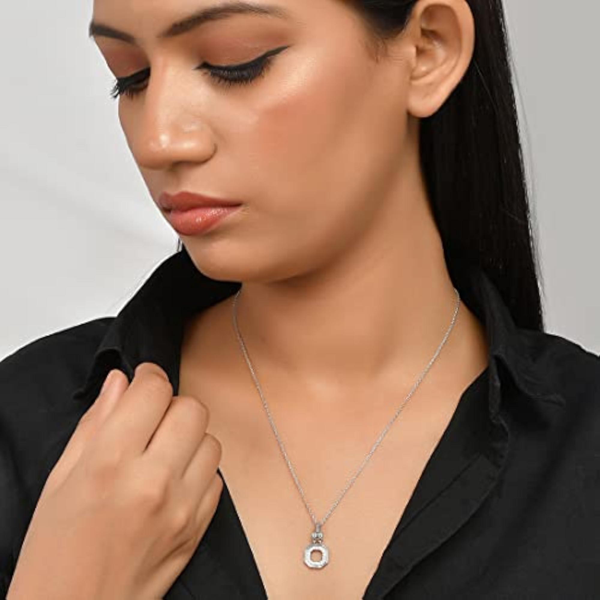 Mother's Collection Sterling CZ Pendant with Chain
