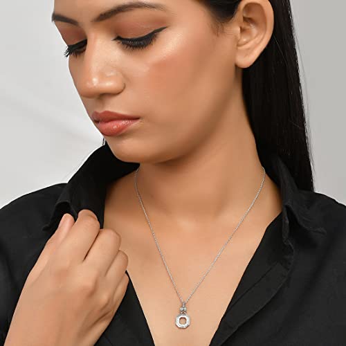 Mother's Collection Sterling CZ Pendant with Chain