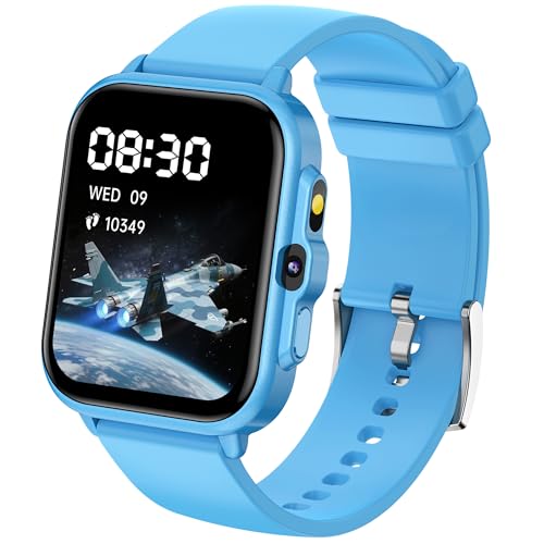 Kids Smart Watch Boys and Girls, Smartwatch with Alarm Clock, Camera, Games, Music, SOS, 24/7 Health Monitor, 100+ Sports Modes, IP68 Waterproof, Children Watches Birthday Gift for Kid Ages 4-12