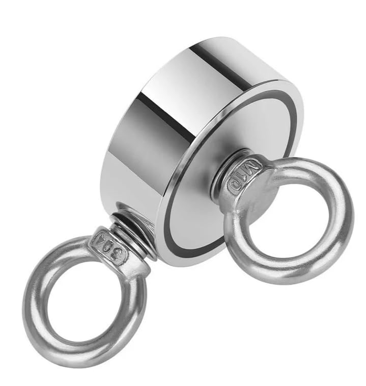 Aimant Utilitaire 1000 kg (2 x 500 kg) Argenté Rond