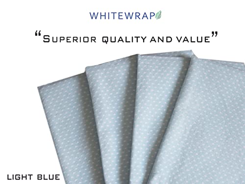 Whitewrap Kitchen Towels | 100% Cotton | Dish Towels For Kitchen | 15"X25" Rice Weave Light Blue 12-Pack | Hand Towels, Tea Towels, Dish Cloths| Super Absorbent | Reusable Cleaning Cloths #TOP1