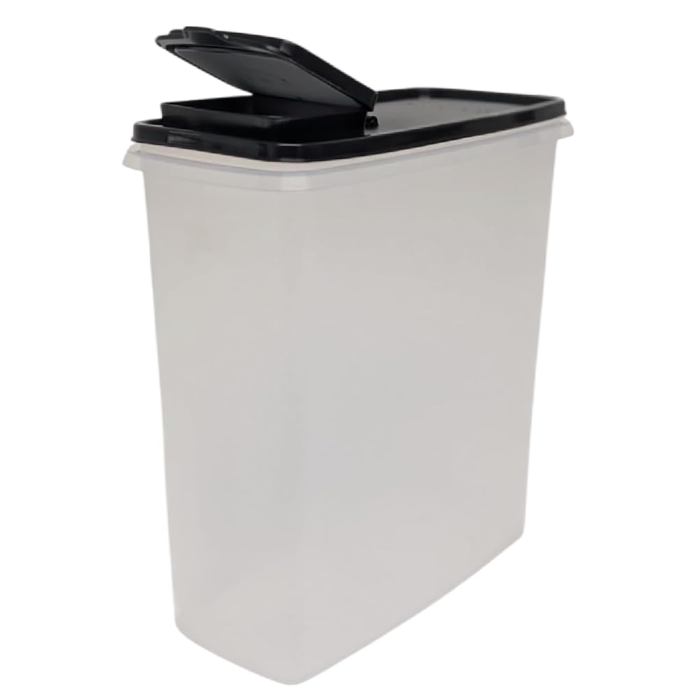 Tupperware Eidgenosse Ovale Eidgenossen Contenitore compatto rettangolare per frigorifero modulare 2,8 litri nero trasparente 2800 ml XL farina zucchero pasta