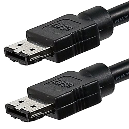 2X 6FT SATA Serial ATA eSATA 3 III Male to Male