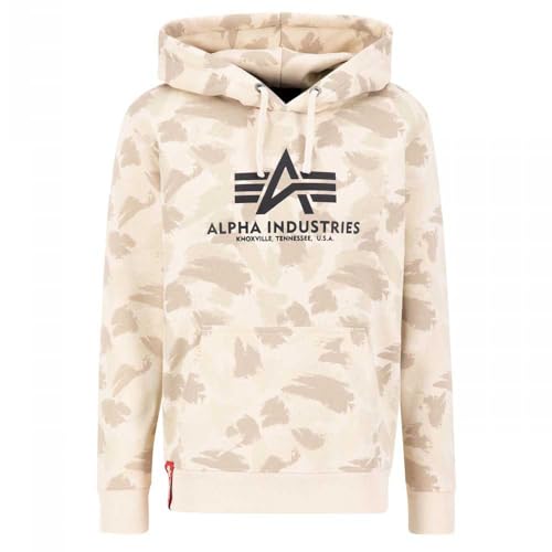 Alpha Industries Basic Hoody Camo Kapuzensweat für Herren Sand Camo