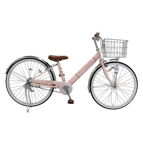 完成品でお届け! 子供用自転車 esse 24インチ 子供 自転車 [ミルキーピンク] 小学生 オートライト 倒れにくい両立スタンド シンプル 低床フレーム 安全基準BAA適合車 エッセ 大阪府 堺市 完全組立 整備済でお届け