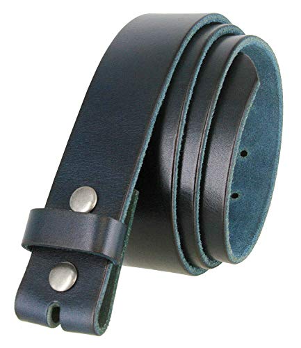 BS040 Snaps on Strap 100% Genuine Full Grain Leather Replacement Belt Strap 1-1/2