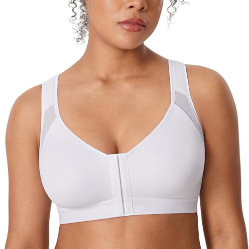 Image of DELIMIRA Women's Front Closure Posture Wireless Back Support Full Coverage Bra